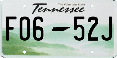 TN license plate F0652J