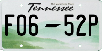 TN license plate F0652P