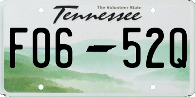 TN license plate F0652Q