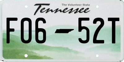 TN license plate F0652T