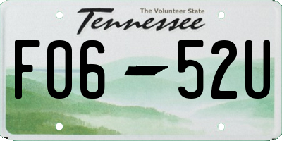 TN license plate F0652U