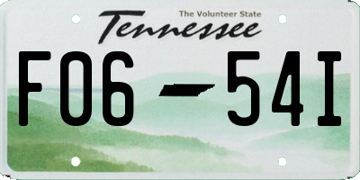 TN license plate F0654I