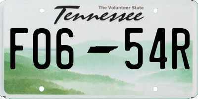 TN license plate F0654R
