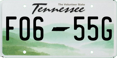 TN license plate F0655G