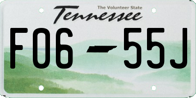 TN license plate F0655J