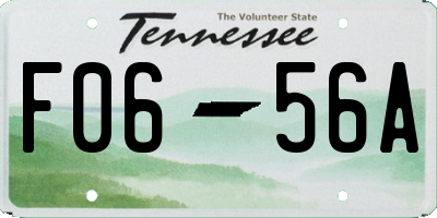 TN license plate F0656A