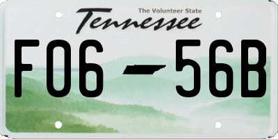 TN license plate F0656B