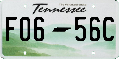 TN license plate F0656C