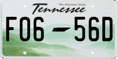 TN license plate F0656D