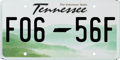TN license plate F0656F