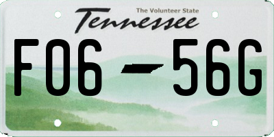 TN license plate F0656G
