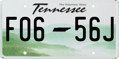 TN license plate F0656J