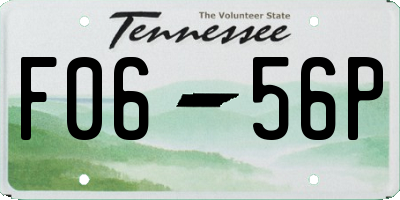 TN license plate F0656P