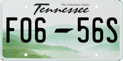 TN license plate F0656S
