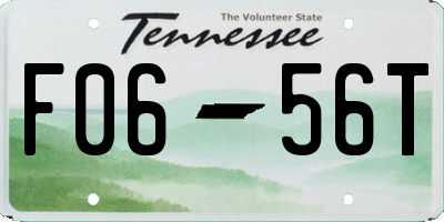 TN license plate F0656T