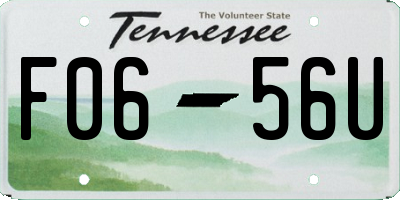 TN license plate F0656U