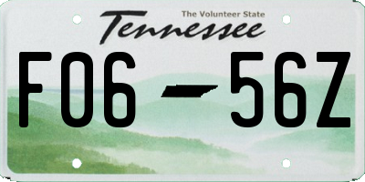 TN license plate F0656Z