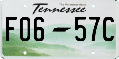 TN license plate F0657C