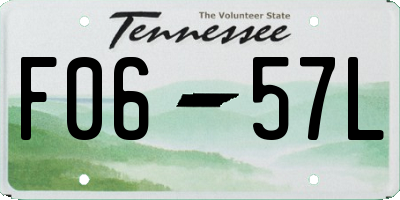 TN license plate F0657L