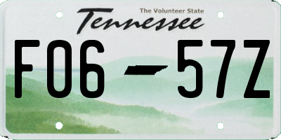 TN license plate F0657Z