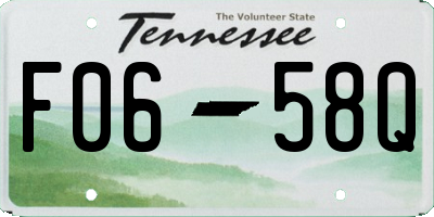 TN license plate F0658Q