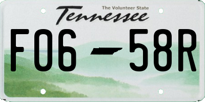 TN license plate F0658R