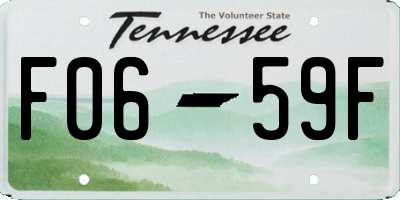 TN license plate F0659F