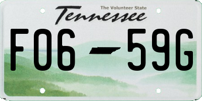 TN license plate F0659G