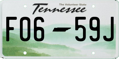 TN license plate F0659J