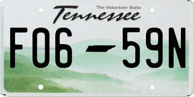 TN license plate F0659N