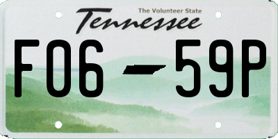 TN license plate F0659P