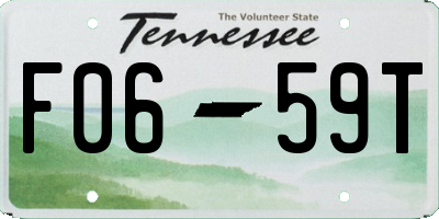 TN license plate F0659T