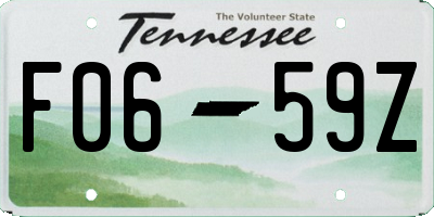 TN license plate F0659Z