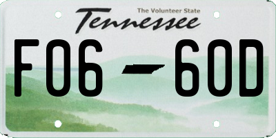 TN license plate F0660D