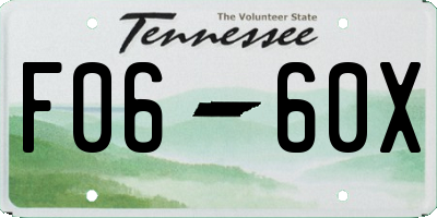 TN license plate F0660X