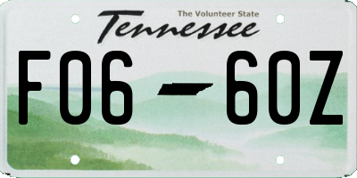 TN license plate F0660Z