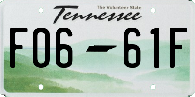 TN license plate F0661F