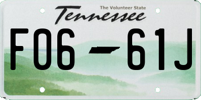 TN license plate F0661J