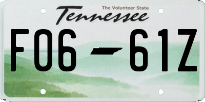 TN license plate F0661Z