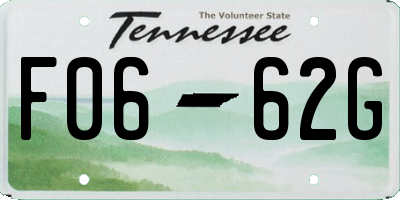 TN license plate F0662G
