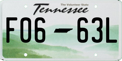 TN license plate F0663L