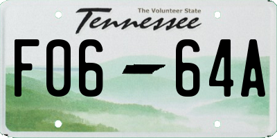 TN license plate F0664A
