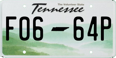 TN license plate F0664P