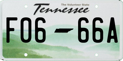 TN license plate F0666A