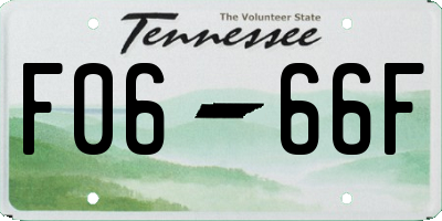 TN license plate F0666F