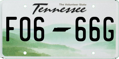 TN license plate F0666G