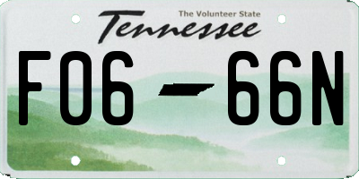 TN license plate F0666N