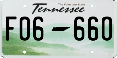 TN license plate F0666O
