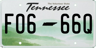 TN license plate F0666Q