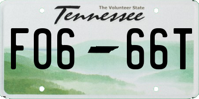 TN license plate F0666T